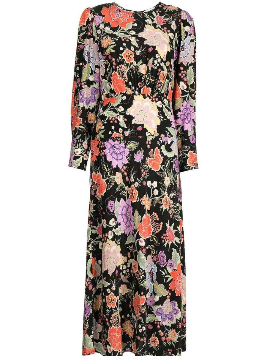 Clothing * | Rixo London 'Greta' Peony Midi Dress