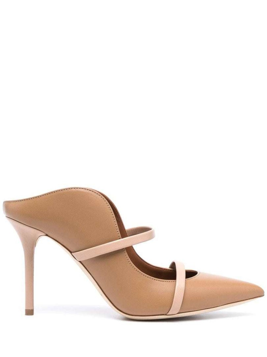 Shoes * | Malone Souliers Shoes Beige 'Maureen 85' Stiletto Mules