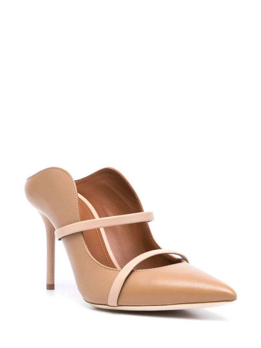 Shoes * | Malone Souliers Shoes Beige 'Maureen 85' Stiletto Mules