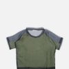 Clothing * | Rabens Saloner Green And Black 'Pim' Layered Organza Top