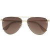 Accessories * | Le Specs Accessories 'The Prince' Gold Metal Frame Sunglasses