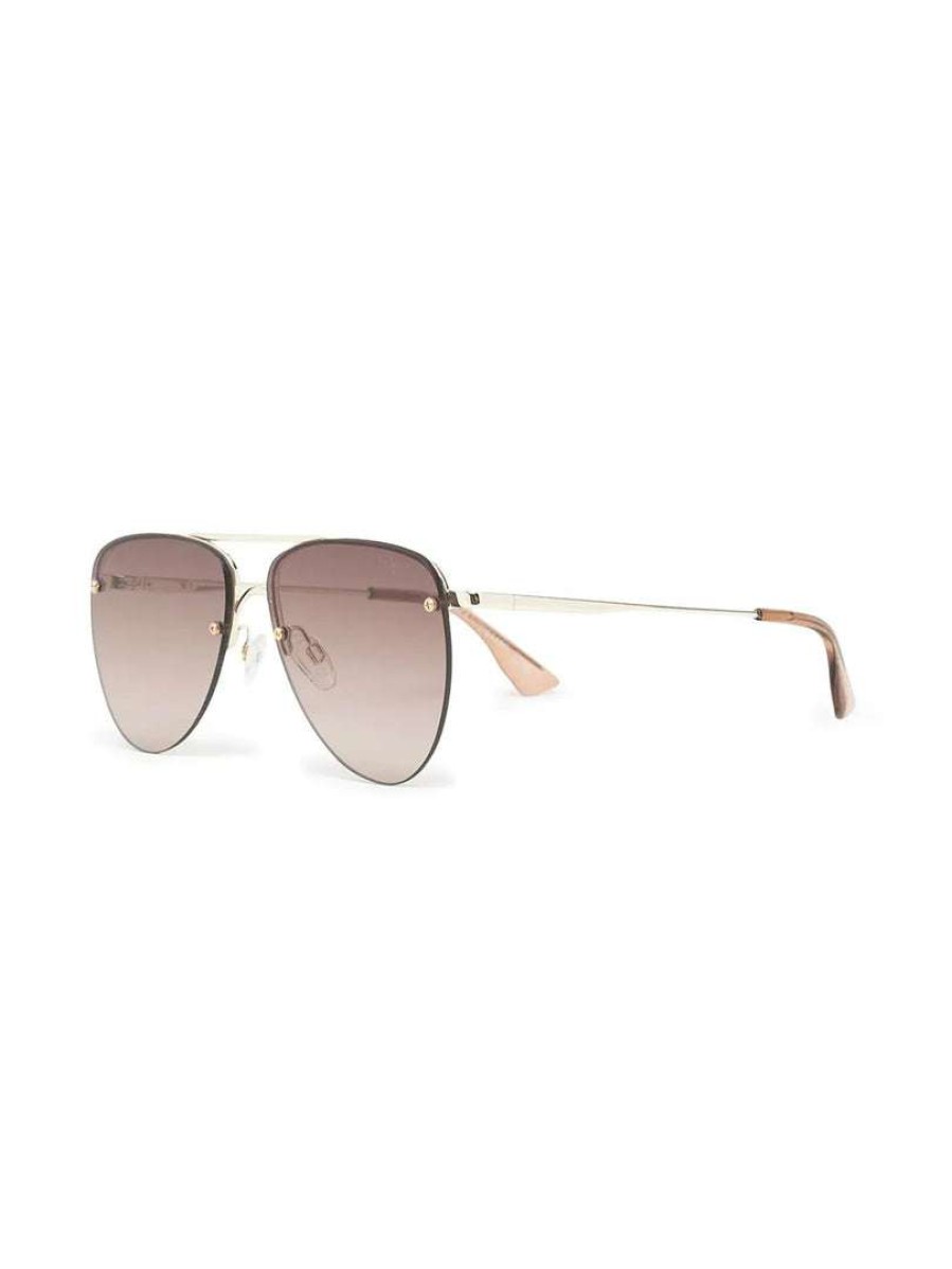 Accessories * | Le Specs Accessories 'The Prince' Gold Metal Frame Sunglasses