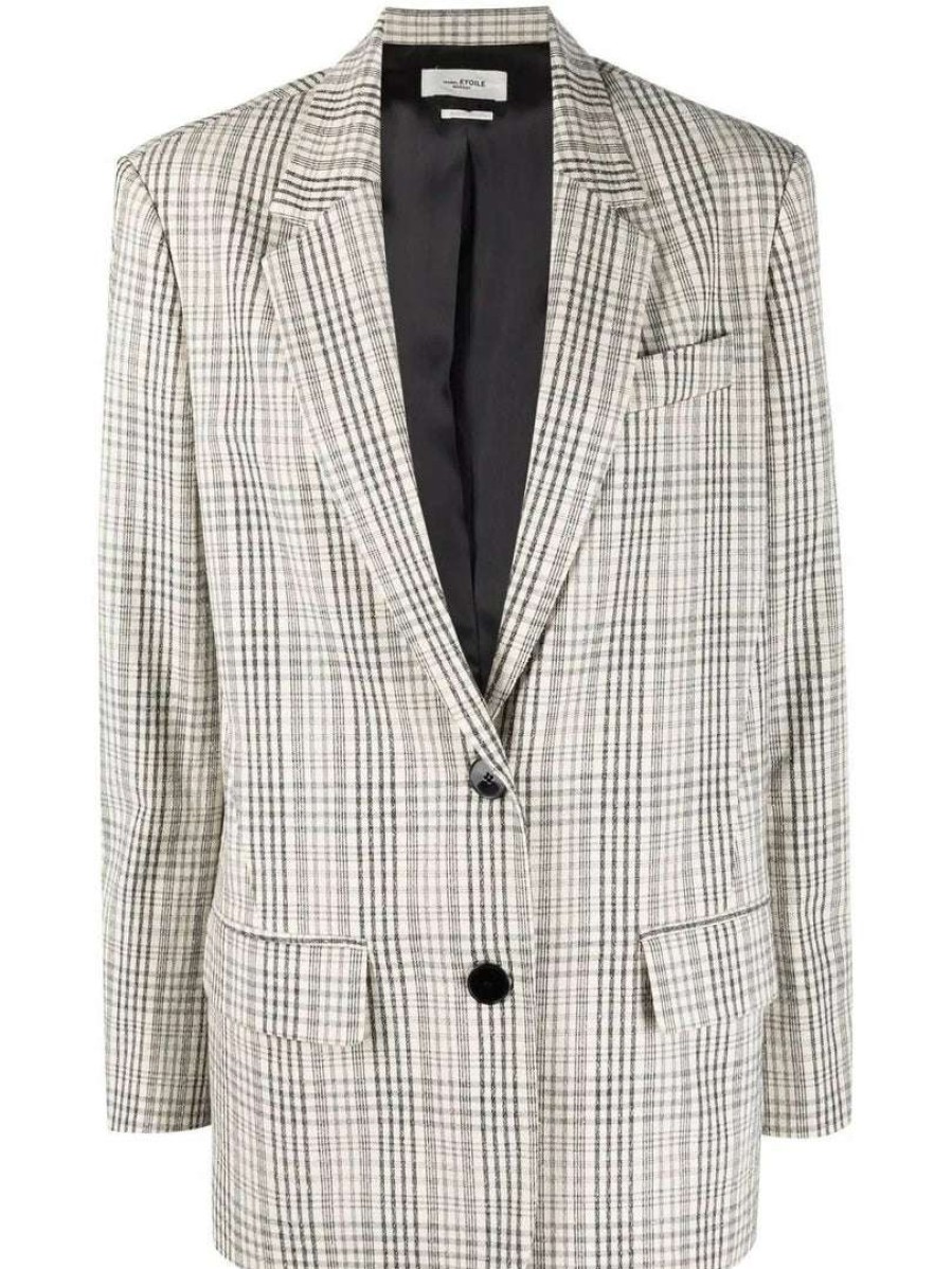 Clothing * | Isabel Marant Etoile 'Ilindo' Textured Check Blazer