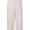 Clothing * | Vince Clothing Light Grey 'Cropped Wide Leg Trousers'