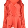 Clothing * | Jw Anderson Red 'Cold Shoulder Blouse' Clothing