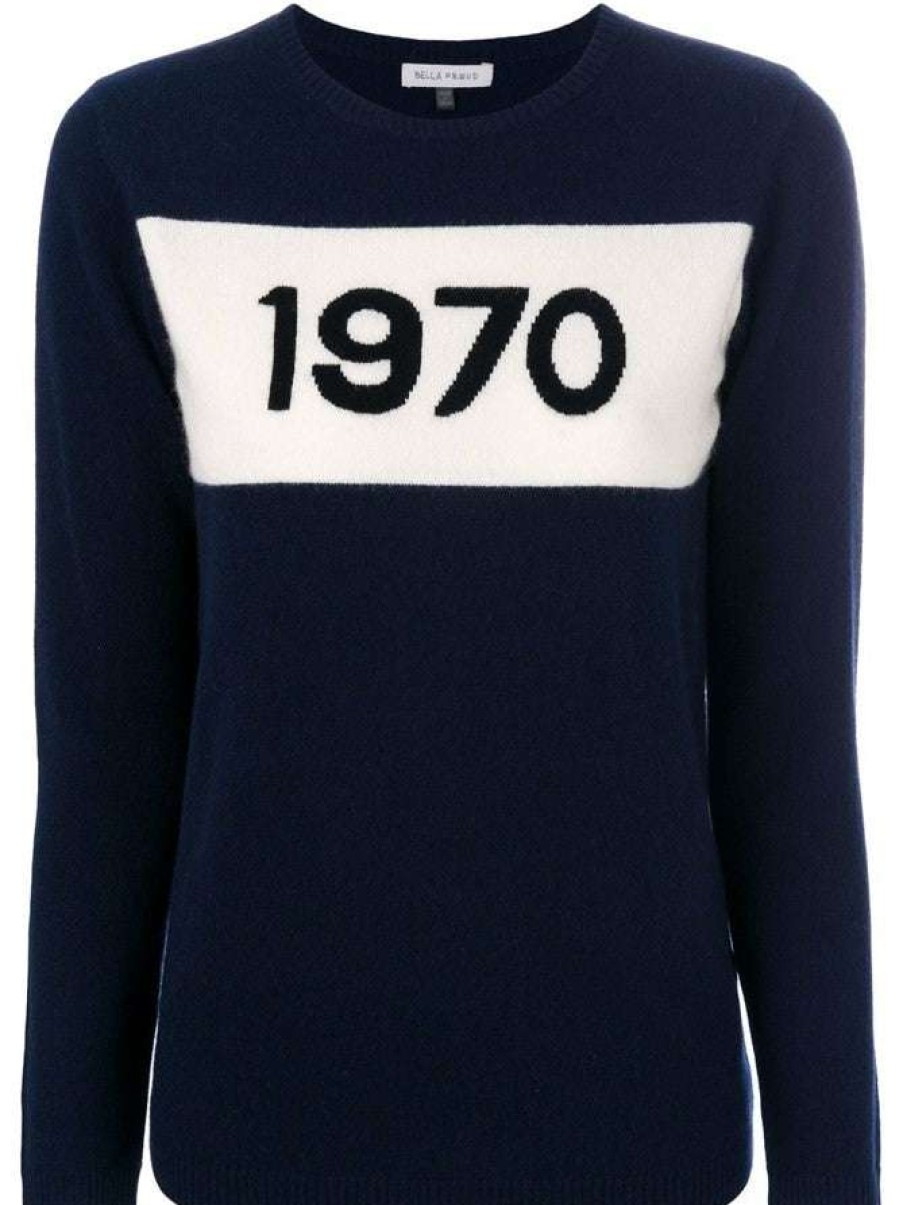 Clothing * | Bella Freud Navy '1970' Signature Cashmere Jumper