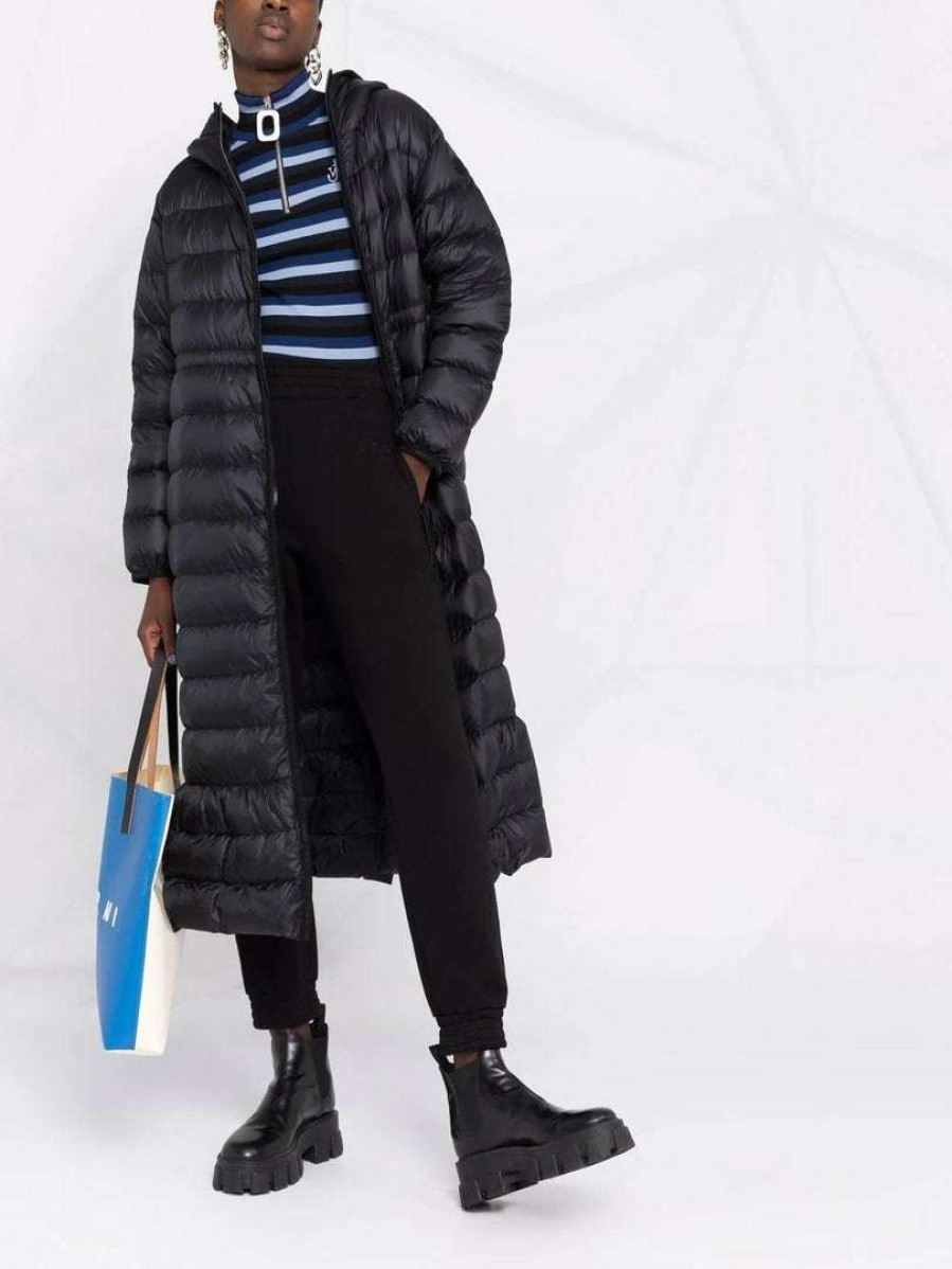 Clothing * | Moncler Black 'Bunias' Long Coat