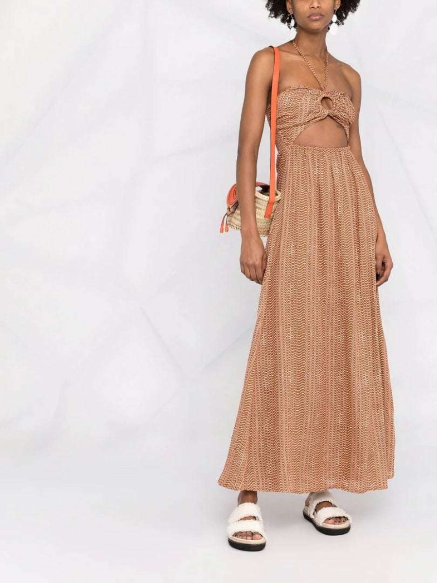 Clothing * | Faithfull The Brand 'La Costa' Wave Print Maxi Dress Clothing