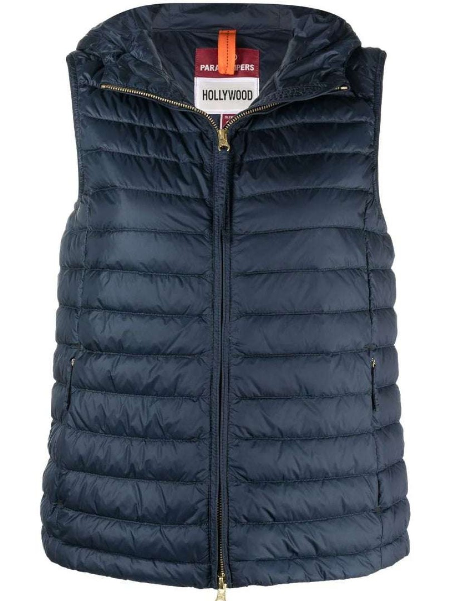 Clothing * | Parajumpers Clothing Navy 'Hope' Hooded Gilet