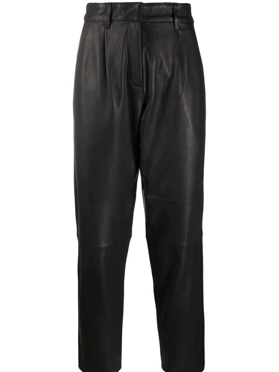 Clothing * | Mdk Black 'Iris' Leather Trousers Clothing