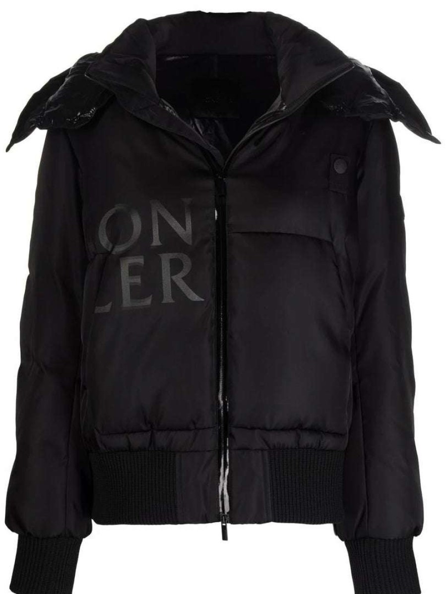 Clothing * | Moncler Black 'Homogyne' Bomber Jacket