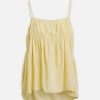 Clothing * | Rabens Saloner Yellow 'Hailey' Gathered Top Clothing