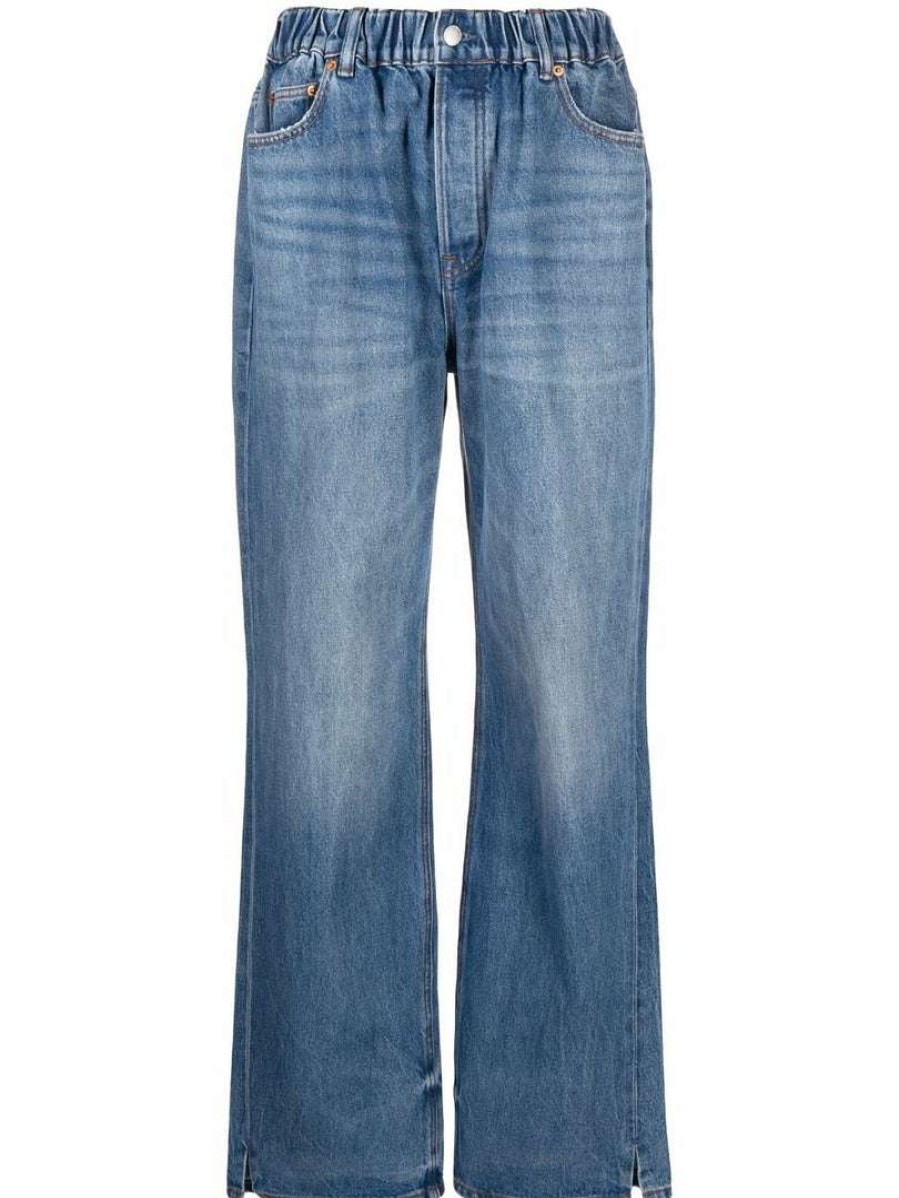 Clothing * | Alexander Wang Oversized 'Elasticated Wide Leg Jeans'