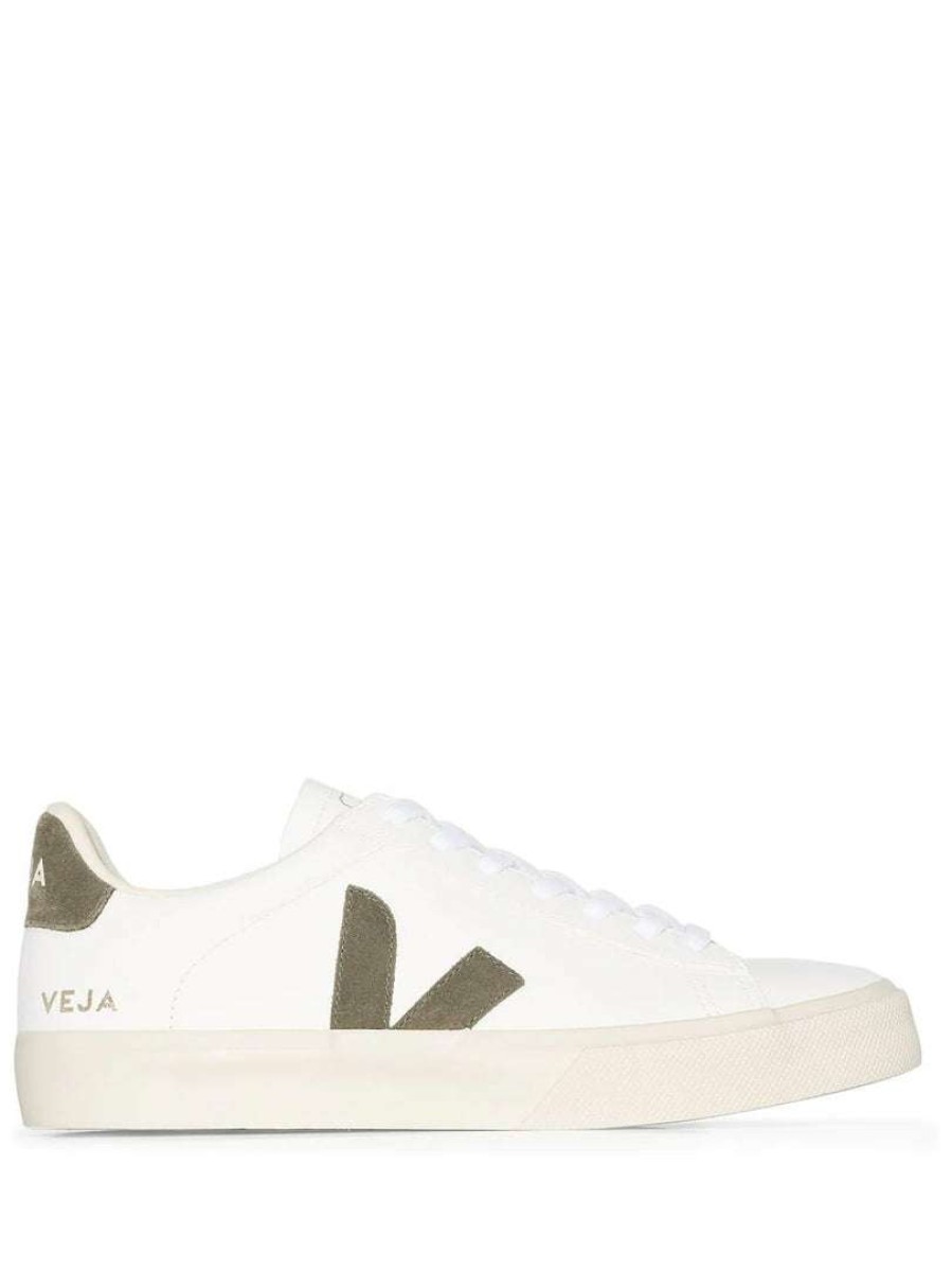 Shoes * | Veja Shoes 'Khaki And White Low-Top Trainers'