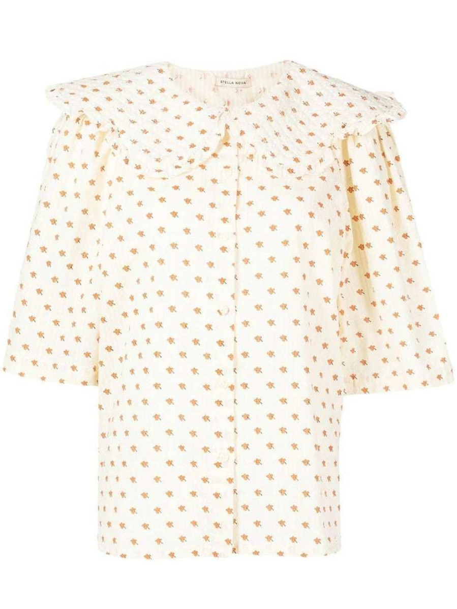 Clothing * | Stella Nova Clothing Cream 'Dicte' Ditsy Floral Shirt