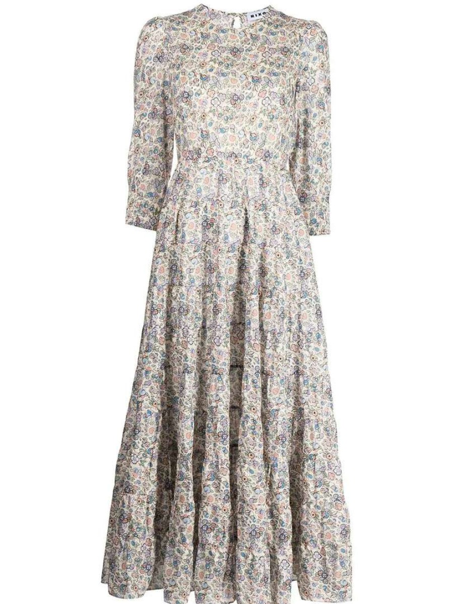 Clothing * | Rixo London 'Kristen' Pastel Floral Midaxi Dress