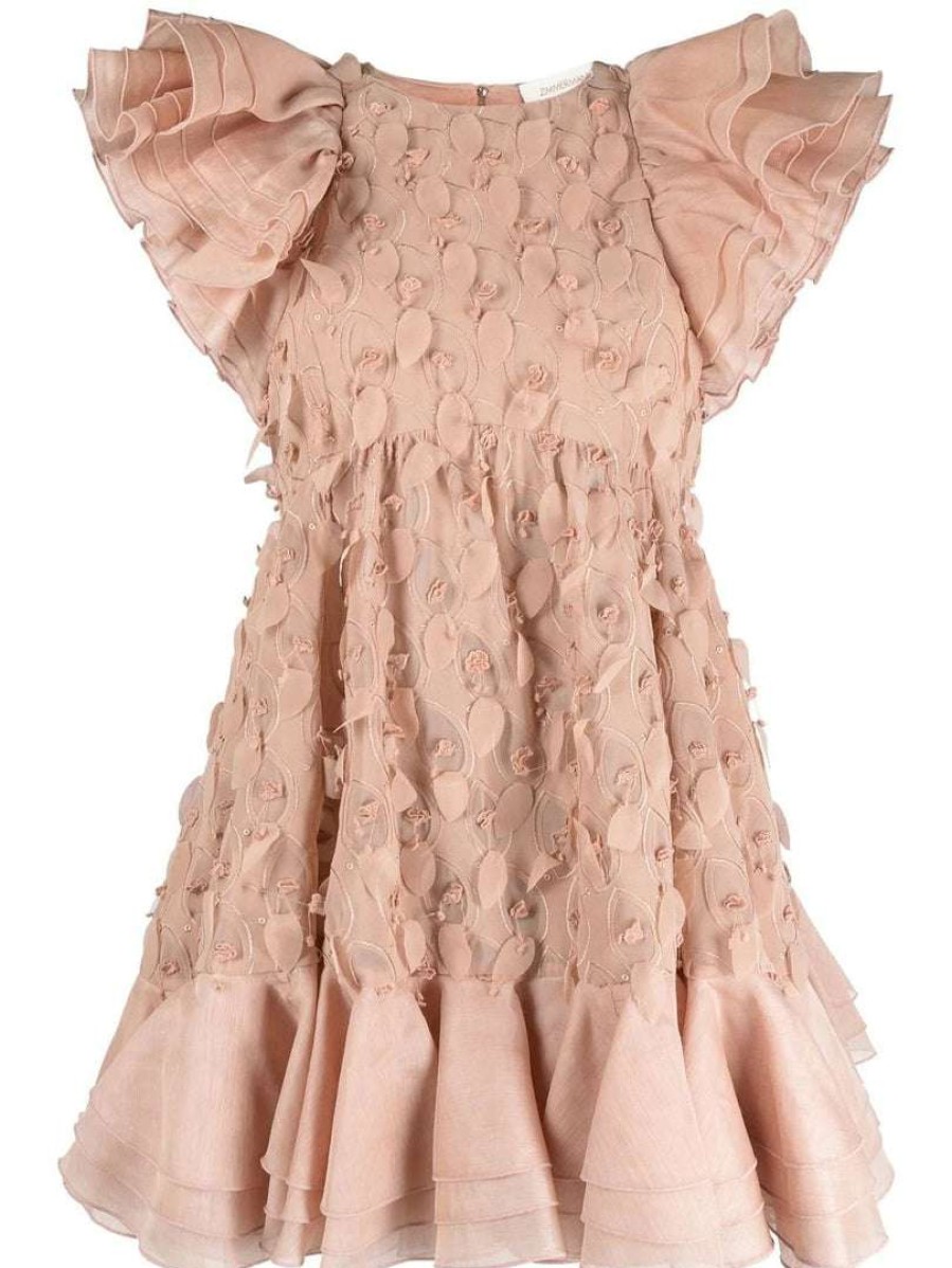 Clothing * | Zimmermann 'Dancer Frilled Mini Dress'