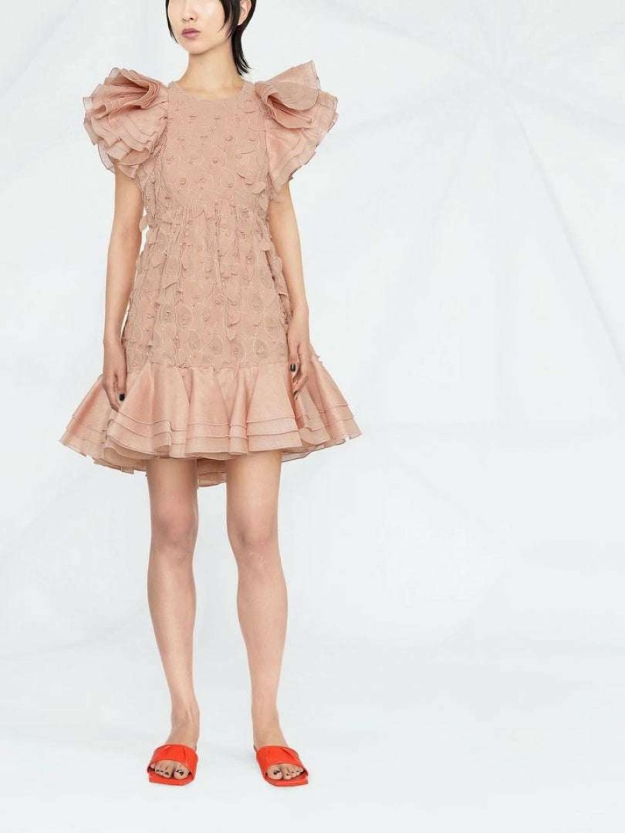 Clothing * | Zimmermann 'Dancer Frilled Mini Dress'