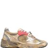 Shoes * | Golden Goose Shoes 'Dad-Star' Distressed Gold Sneakers