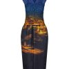 Clothing * | Dries Van Noten Clothing 'Dorba' Cityscape Midi Dress