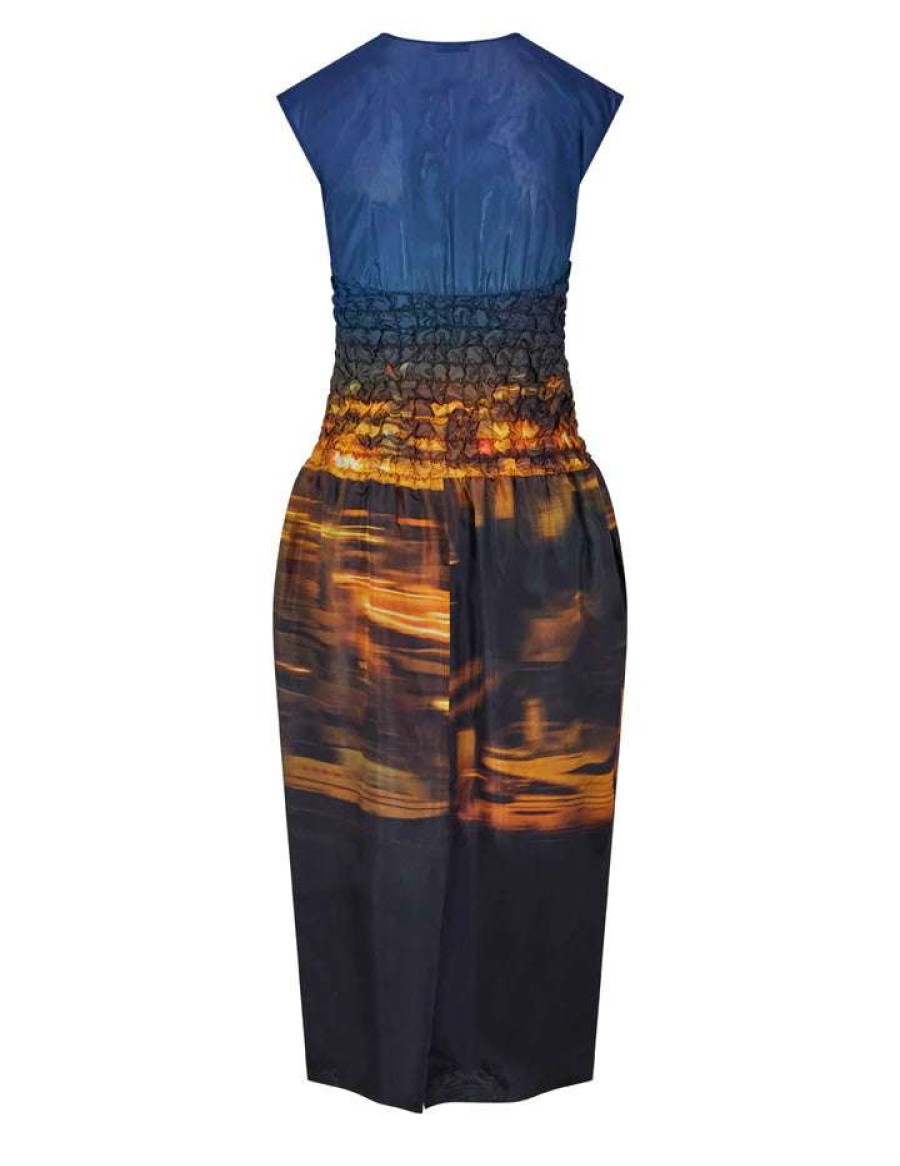 Clothing * | Dries Van Noten Clothing 'Dorba' Cityscape Midi Dress