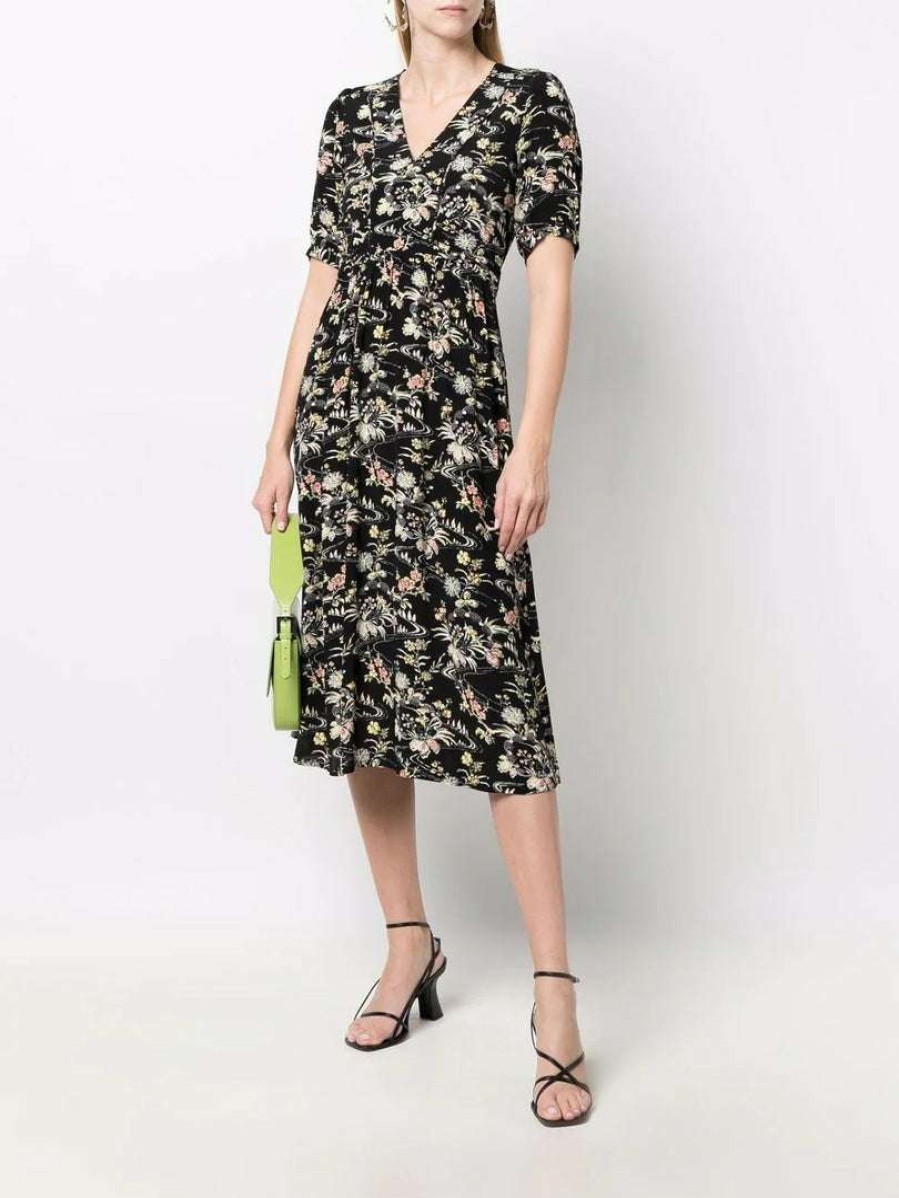 Clothing * | Ba&Sh Clothing 'Floe' Floral Midi Dress