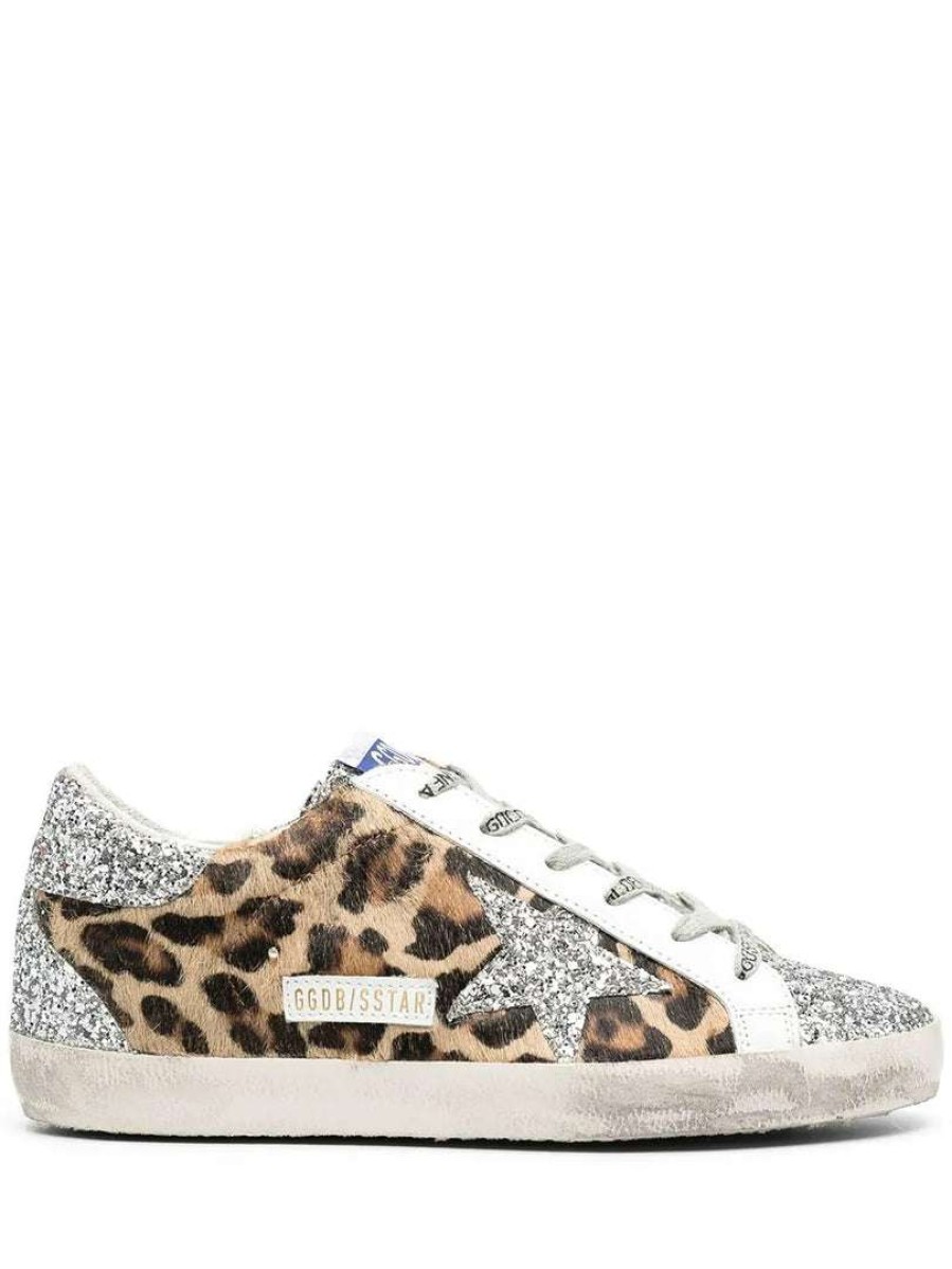 Shoes * | Golden Goose Shoes 'Leopard Glitter Star Low Top Sneakers'