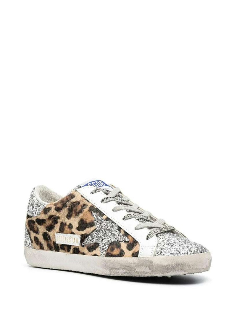 Shoes * | Golden Goose Shoes 'Leopard Glitter Star Low Top Sneakers'