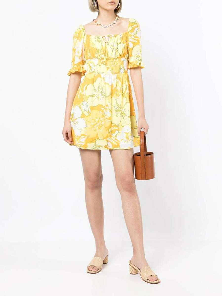 Clothing * | Faithfull The Brand 'Lecco' Floral Mini Dress Loretta Floral Dresses