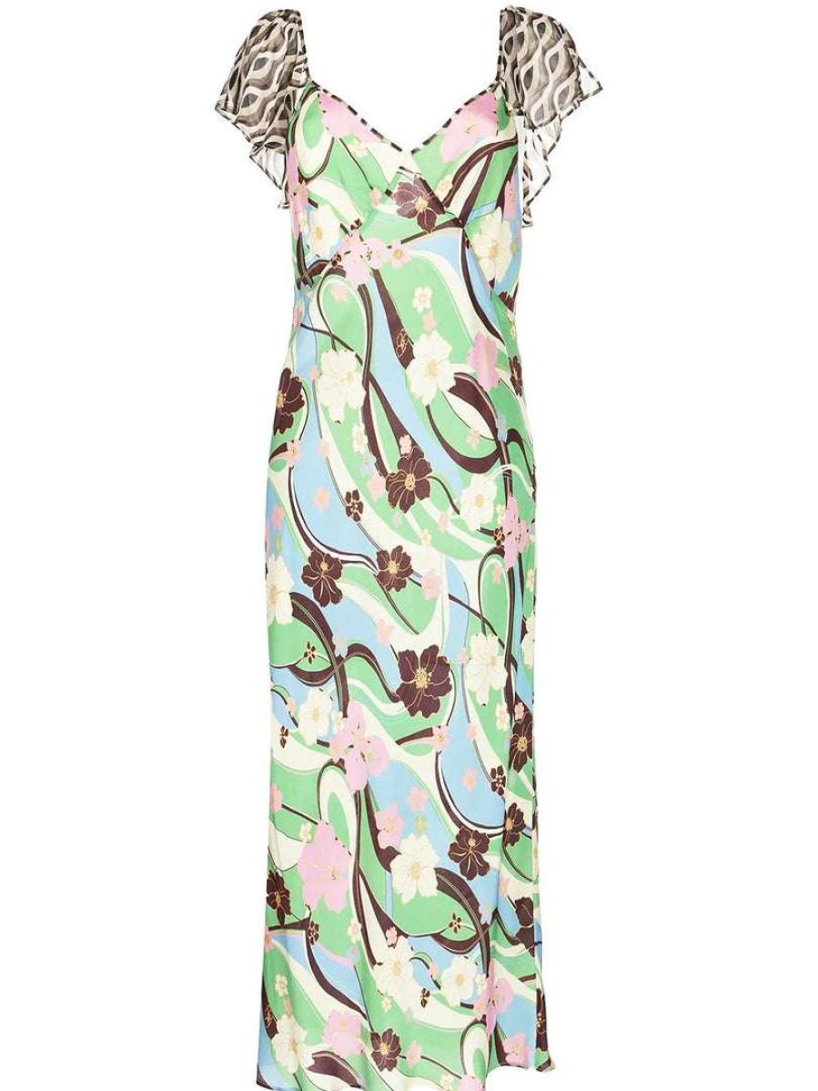 Clothing * | Rixo London 'Effie' Geometric Floral Midi Dress