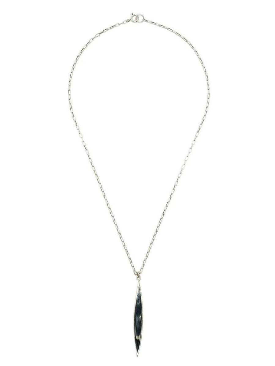 Accessories * | Isabel Marant 'Marble Effect Pendant Necklace'