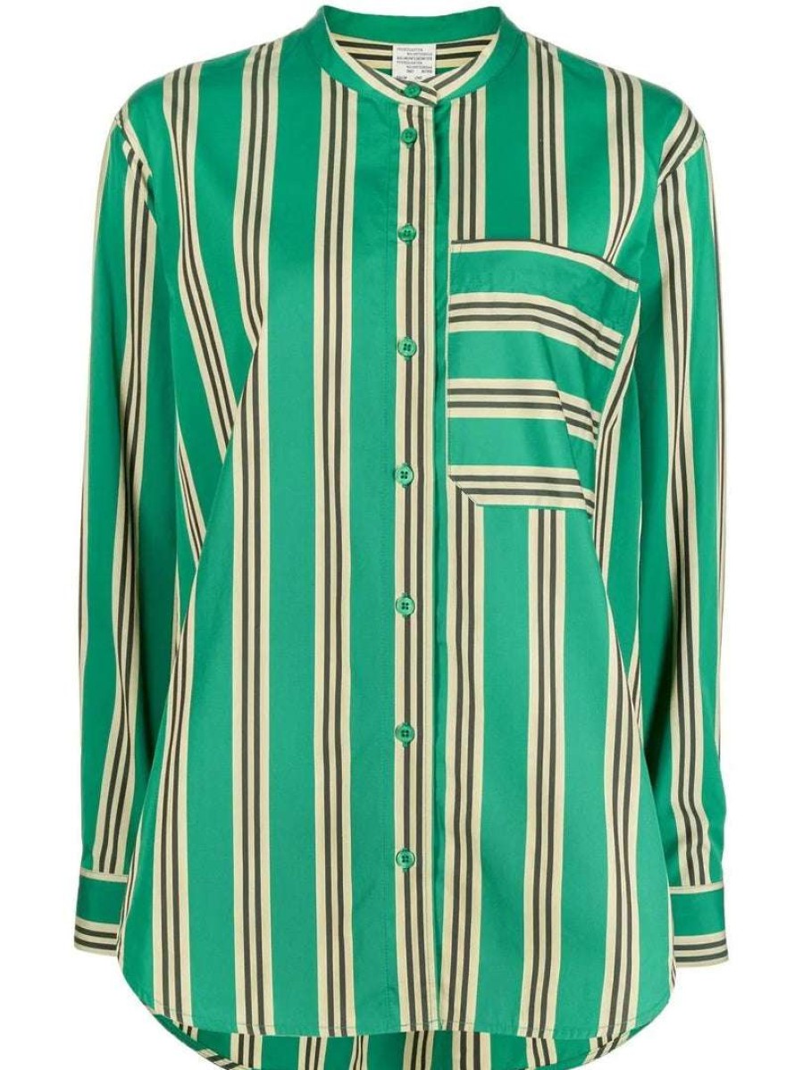 Clothing * | Baum Und Pferdgarten Green 'Mesa' Striped Shirt