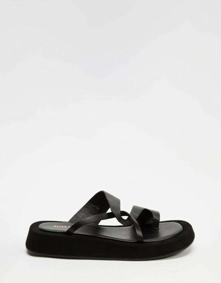 Shoes * | Alias Mae Shoes Black 'Polo' Sandals