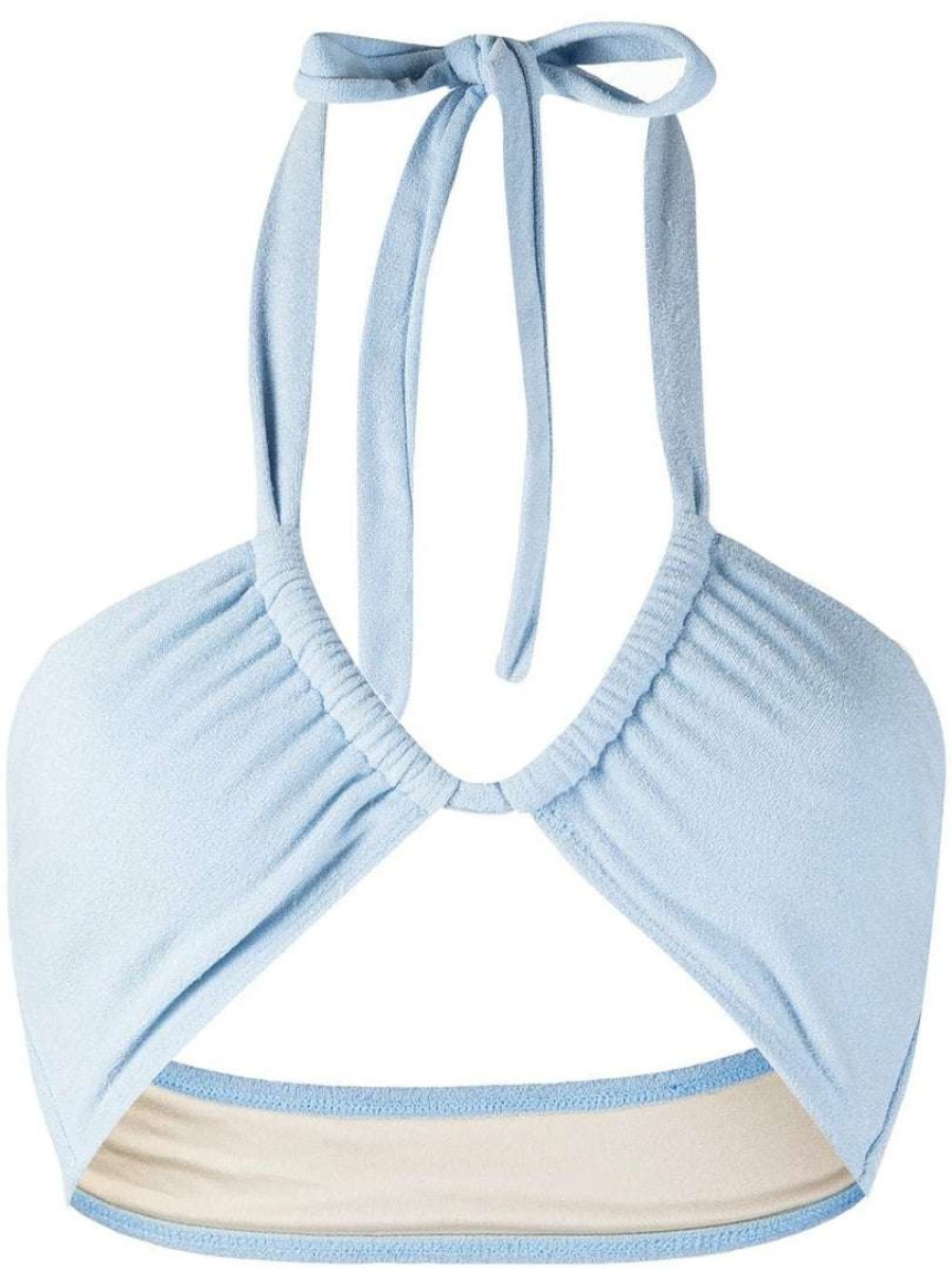 Clothing * | Faithfull The Brand Blue 'Cabrera' Bikini Top Clothing