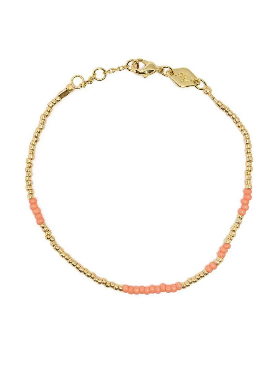 Accessories * | Anni Lu New In Peach 'Asym 22' Beaded Bracelet