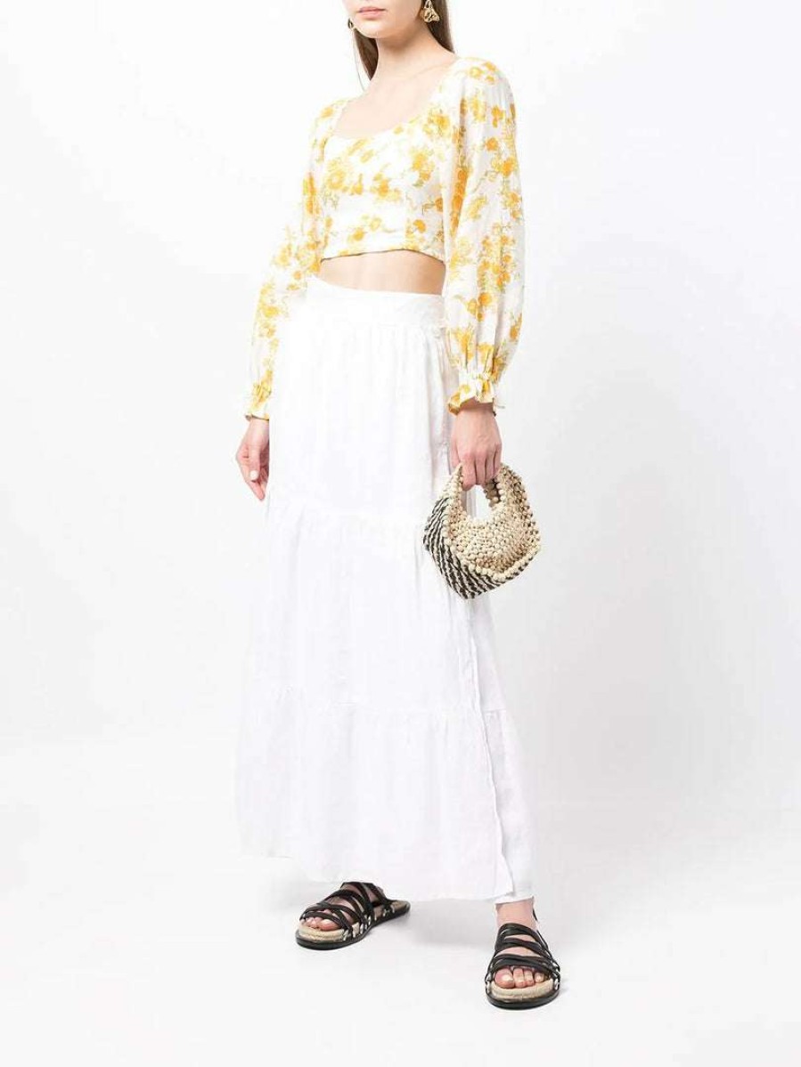 Clothing * | Faithfull The Brand 'Cavaretta' Linen Wrap Midi Skirt Clothing