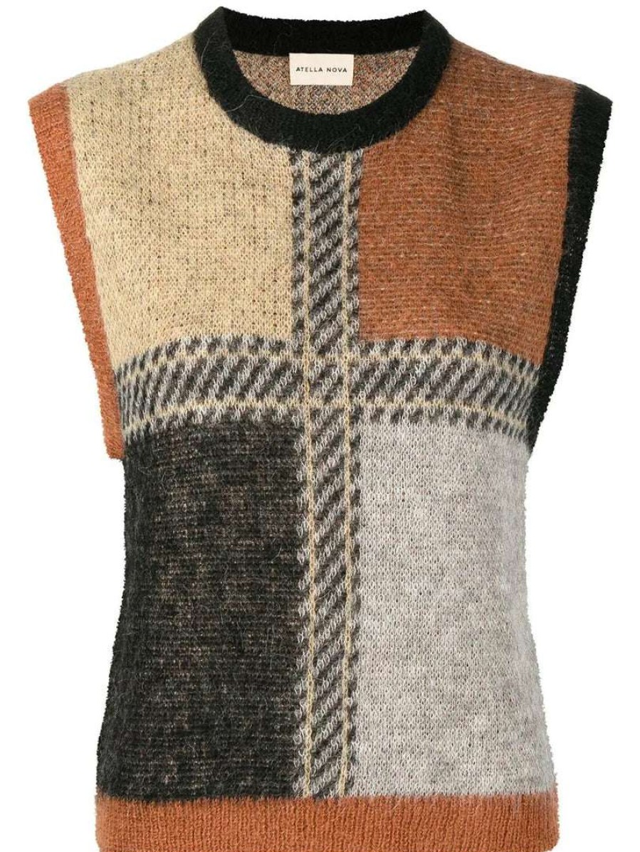 Clothing * | Stella Nova Clothing Brown 'Hallie May' Knit Vest