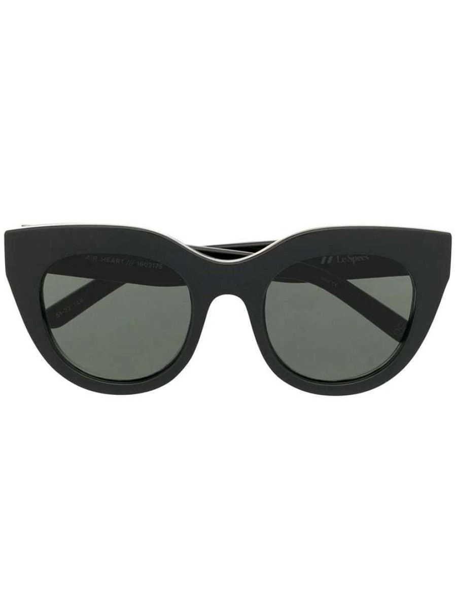 Accessories * | Le Specs 'Air Heart' Black And Gold Sunglasses Accessories