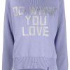 Clothing * | Golden Goose Lilac 'Delilah' Ribbed Knit Slogan Sweater Clothing