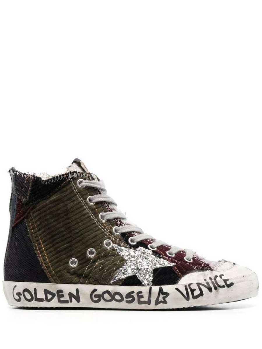 Shoes * | Golden Goose 'Francy Penstar' Patchwork High Top Sneakers Shoes