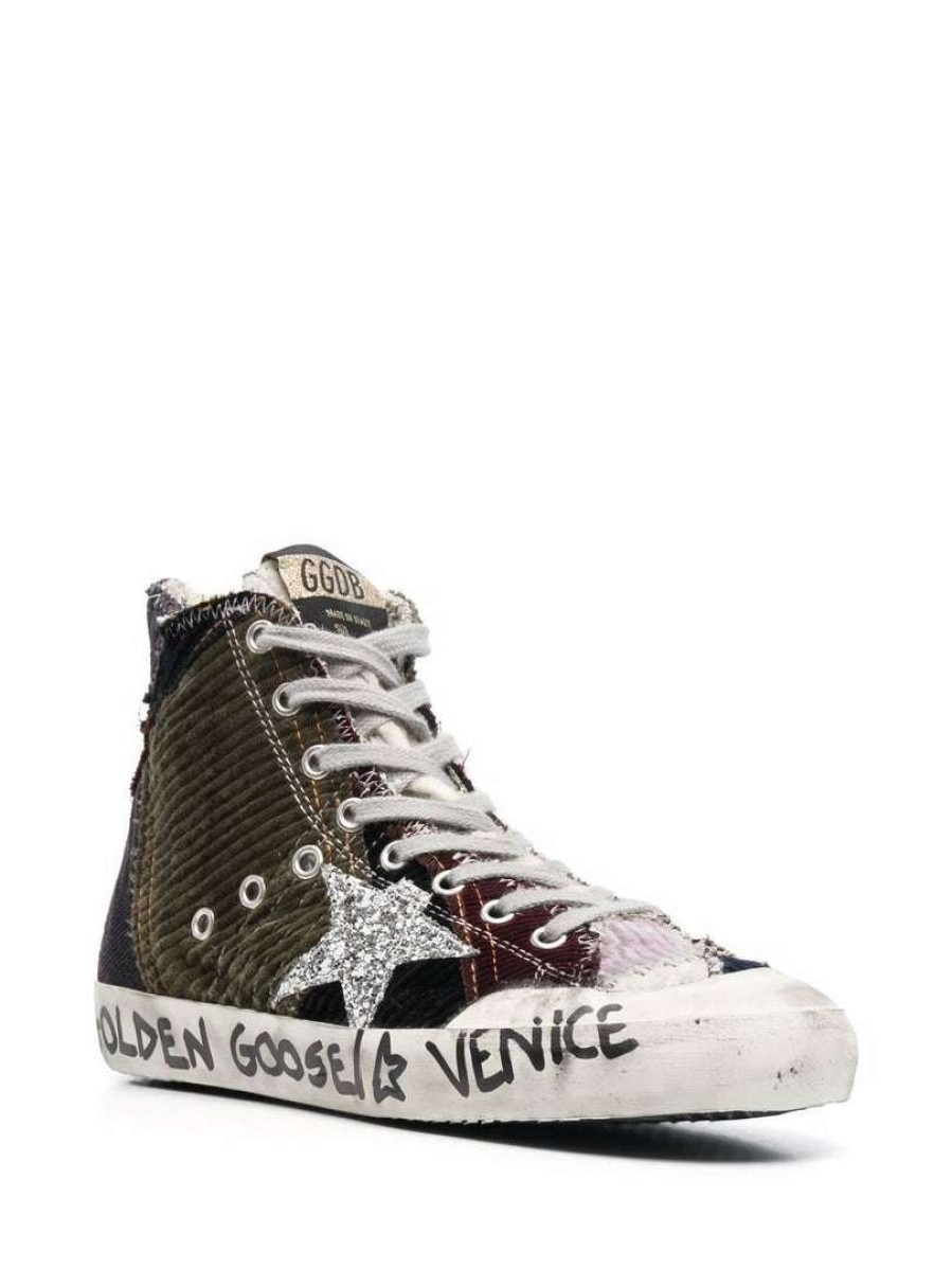 Shoes * | Golden Goose 'Francy Penstar' Patchwork High Top Sneakers Shoes