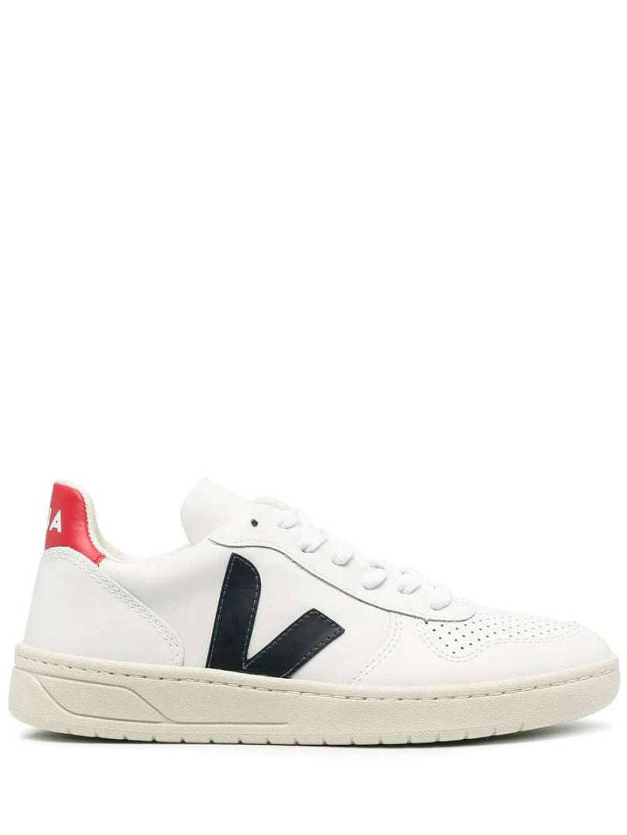 Shoes * | Veja Shoes Red And Blue 'V-10' Trainers