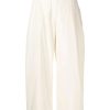 Clothing * | Studio Nicholson Cream 'Dordoni' Voluminous Pleated Pants