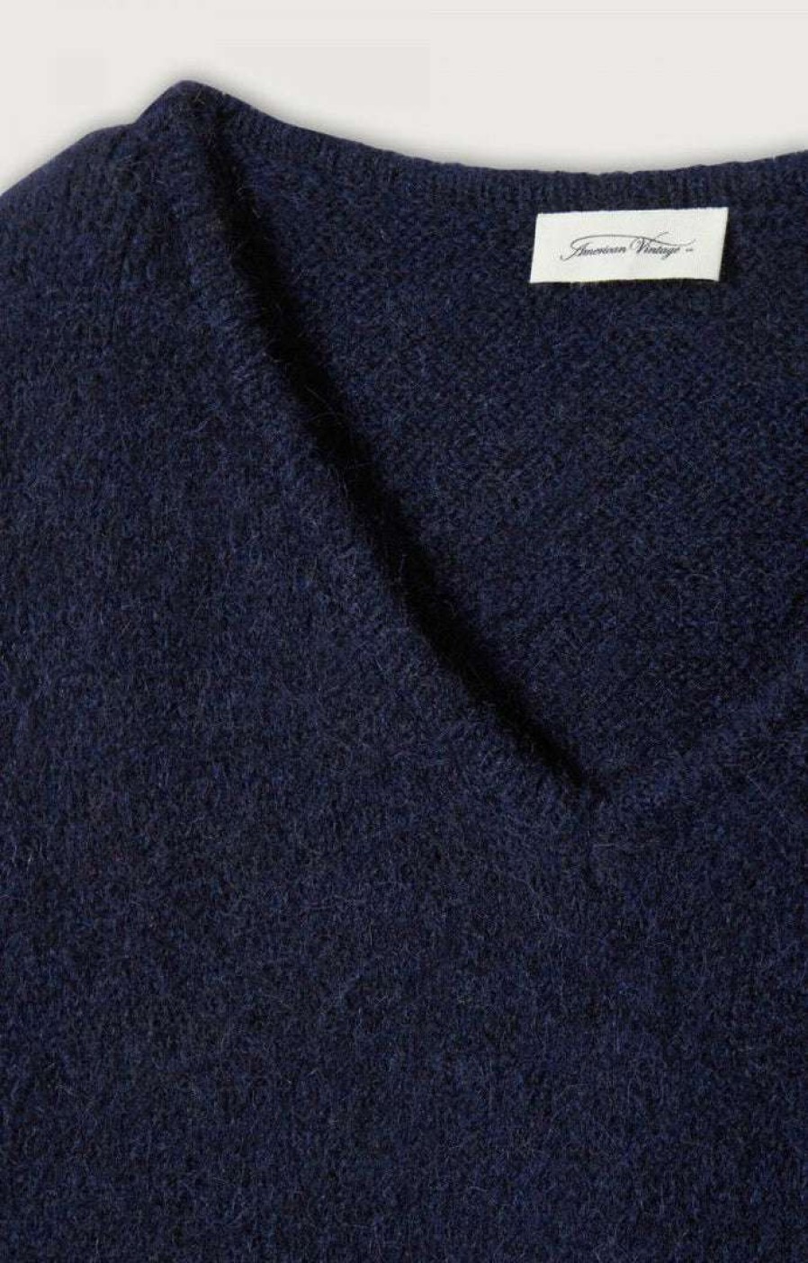 Clothing * | American Vintage Clothing Navy 'East 18H Vn' Knit Sweater