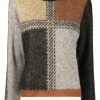 Clothing * | Stella Nova Brown 'Rima Joe' Check Sweater