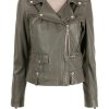 Clothing * | Mdk 'Dusty Green Seattle Thin Leather Jacket' Clothing