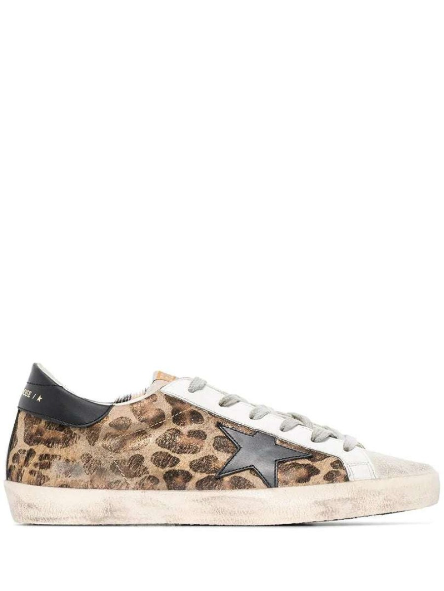 Shoes * | Golden Goose 'Super-Star' Leopard Low Top Sneakers Shoes