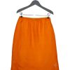 Clothing * | Dries Van Noten Orange 'Sola' Sheer Midi Skirt