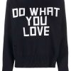 Clothing * | Golden Goose Navy 'Delilah' Ribbed Knit Slogan Sweater Clothing