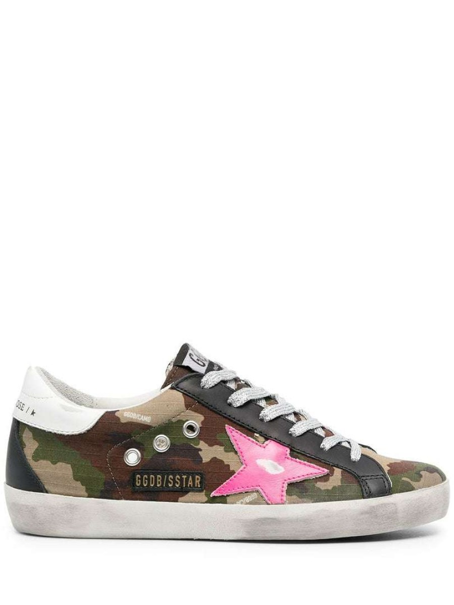 Shoes * | Golden Goose Shoes 'Camo Print Low Top Sneakers'